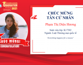 Tân cử nhân: Phạm Thị Diệu Hương