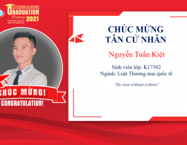 Tân cử nhân: Nguyễn Tuấn Kiệt