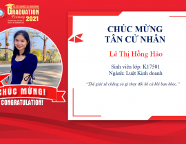 Tân cử nhân: Lê Thị Hồng Hảo