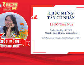 Tân cử nhân: Lê Đỗ Thúy Nga