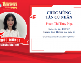 Tân cử nhân: Phạm Thị Thúy Nga