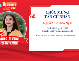 Tân cử nhân: Nguyễn Từ Thảo Ngân