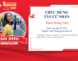 Tân cử nhân: Phạm Hoàng Như