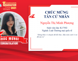 Tân cử nhân: Nguyễn Thị Minh Phượng