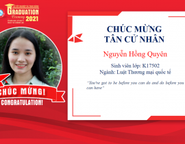 Tân cử nhân: Nguyễn Hồng Quyên