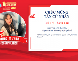 Tân cử nhân: Bùi Thị Thanh Tâm